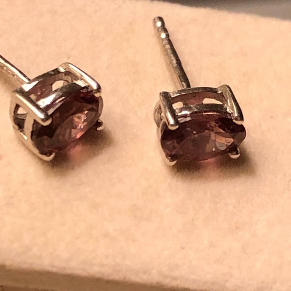 NWOT Sterling Silver Oval Mocha Zircon Earrings - Picture 9 of 9